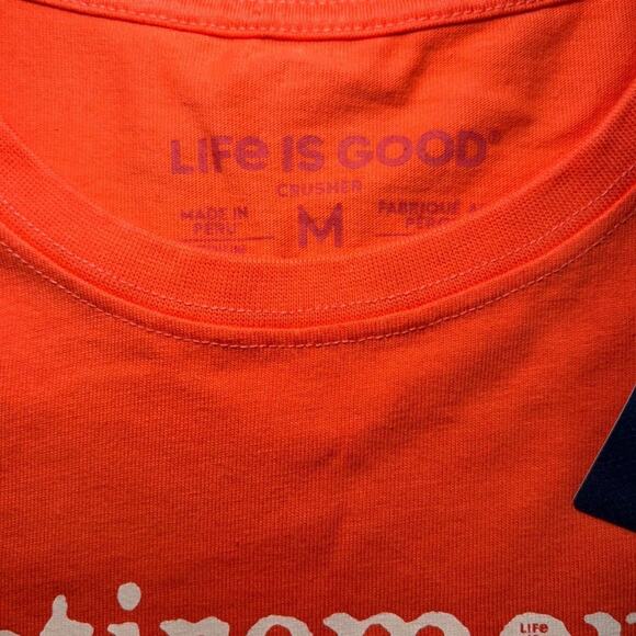 NWT Life is Good Coral Pink Retirement Shirt Size Medium - Picture 3 of 3